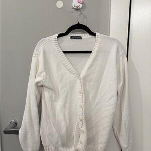 Brandy Melville Ivory V-Neck Cardigan